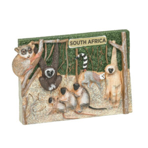 Magnet Hand Painted Primate Fam South Africa Flag
