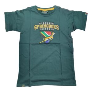 Kids T Shirt Springboks Stronger Together Green