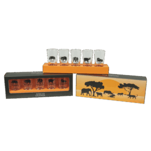 Shot Glass Set Big five South Africa Flag